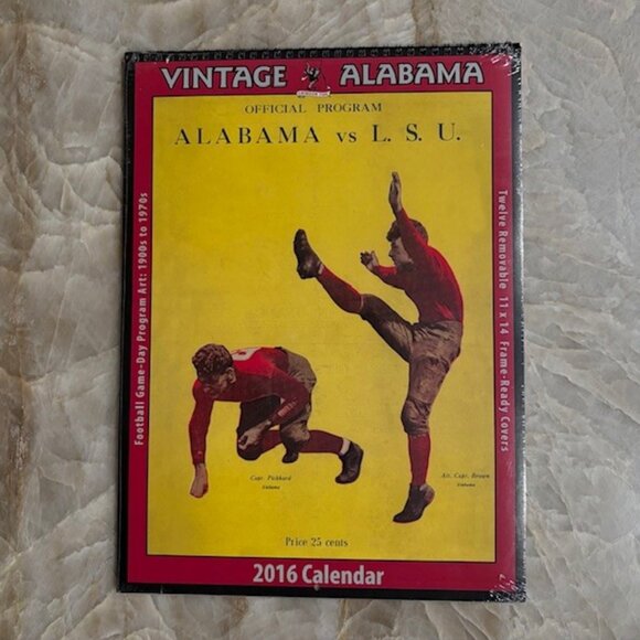 University of Alabama Vintage Style Frameable 11x14 Art Prints Calendar Sealed - Picture 1 of 10